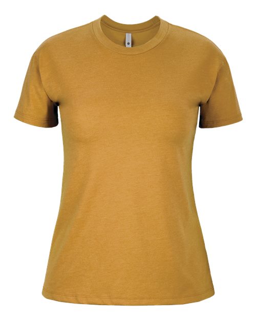 Next Level 6600 Women's CVC Relaxed T-Shirt Antique Gold front view for custom printing
