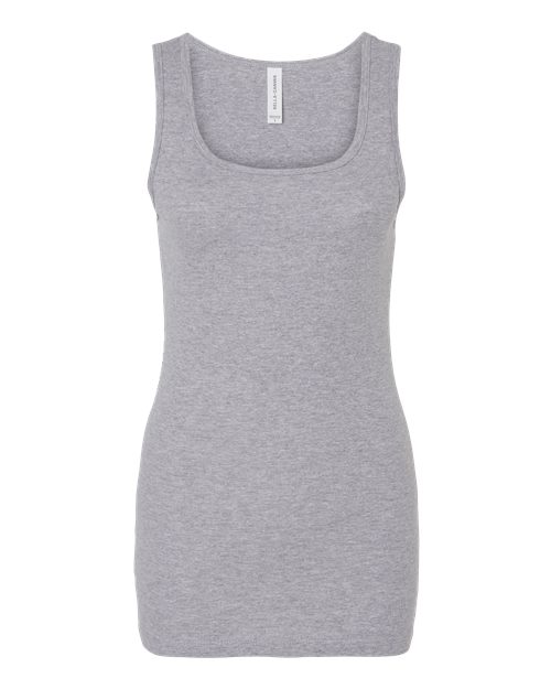 BELLA + CANVAS 1081 Women's Micro Rib Tank Athletic Heather front view for custom printing