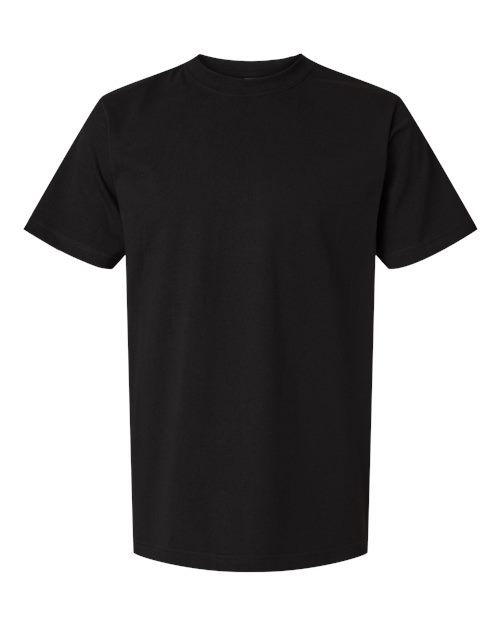 Tultex 299 Unisex Heavyweight Street T-Shirt Black front view for custom printing