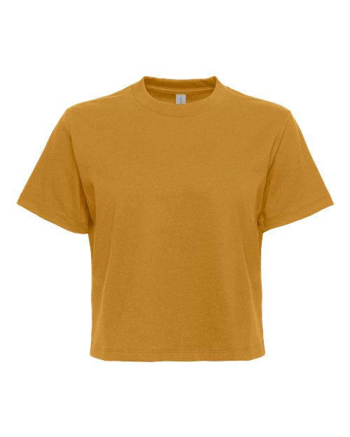 Next Level 7610 Women's Heavyweight Boxy T-Shirt Antique Gold front view for custom printing