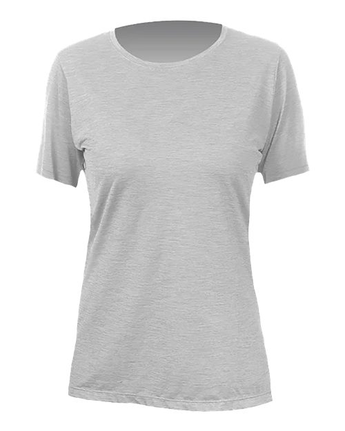 ANETIK WSBRZS0 Women's Breeze Tech T-Shirt Alloy Heathered front view for custom printing
