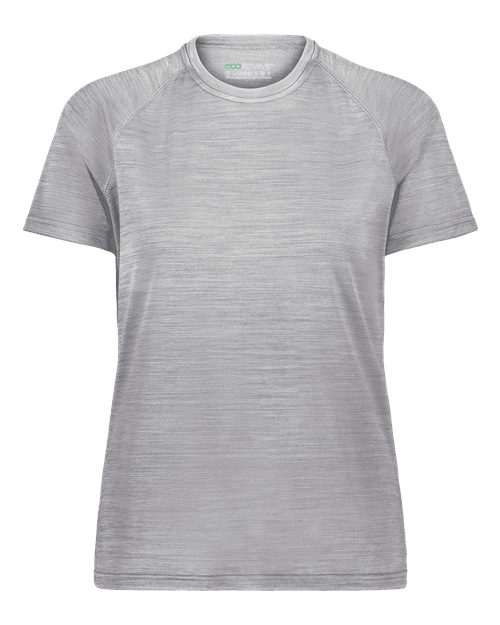 Holloway 222754 Women's Eco Revive™ All-Pro T-Shirt Athletic Grey Heather front view for custom printing