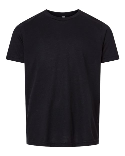 Next Level 6310 Youth Triblend T-Shirt Black front view for custom printing