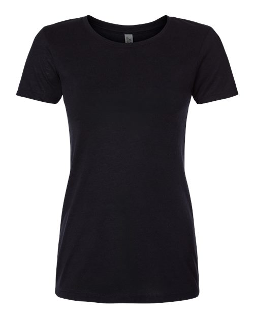 Next Level 6710 Women’s Triblend T-Shirt Black front view for custom printing