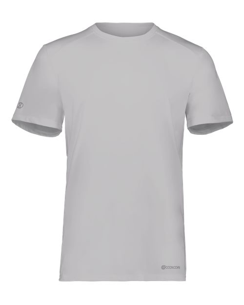 Holloway 222136 Men's Essential T-Shirt Athletic Grey front view for custom printing
