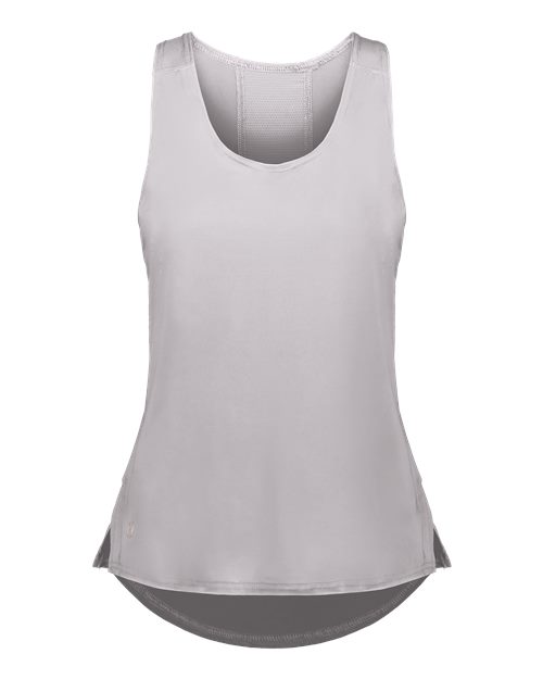 Holloway 222777 Women's Coolcore Tank Athletic Grey front view for custom printing