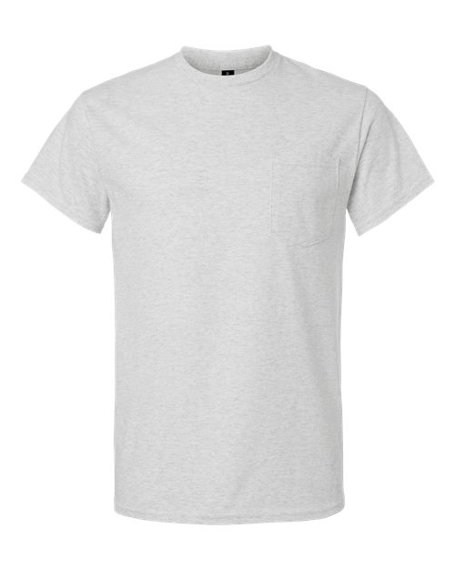 Gildan 2300 Unisex Ultra Cotton® Pocket T-Shirt Ash front view for custom printing