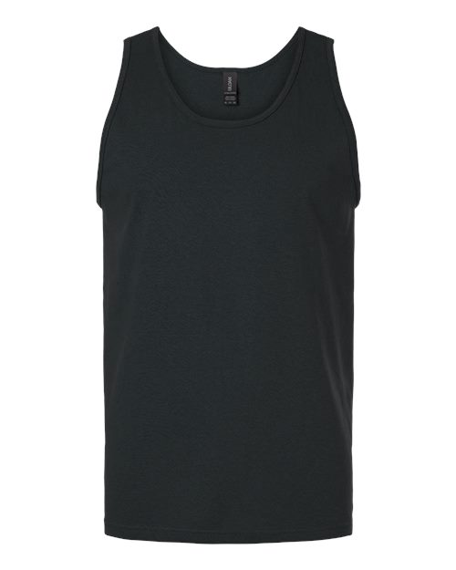 Gildan 2200 Unisex Ultra Cotton® Tank Top Black front view for custom printing
