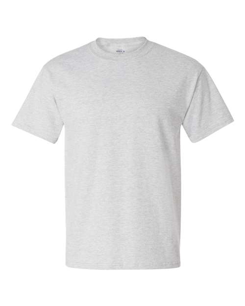 Hanes 5180 Unisex Beefy-T® T-Shirt Ash front view for custom printing