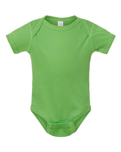 Rabbit Skins 4400 Infant Baby Rib Bodysuit Apple front view for custom printing