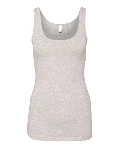 Next Level 3533 Women’s Spandex Jersey Tank Light Heather Grey front view for custom printing