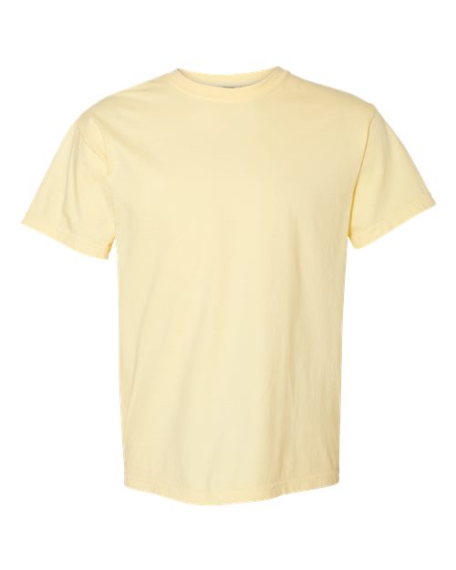 Comfort Colors 1717 Unisex Garment-Dyed Heavyweight T-Shirt Banana front view for custom printing