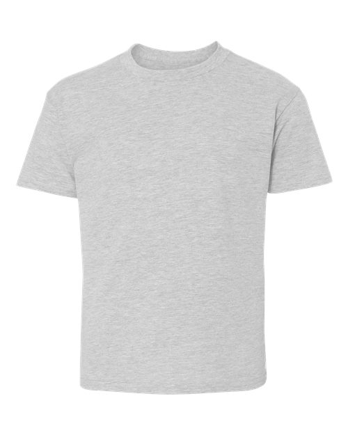 Hanes 498Y Youth Perfect-T T-Shirt Ash front view for custom printing