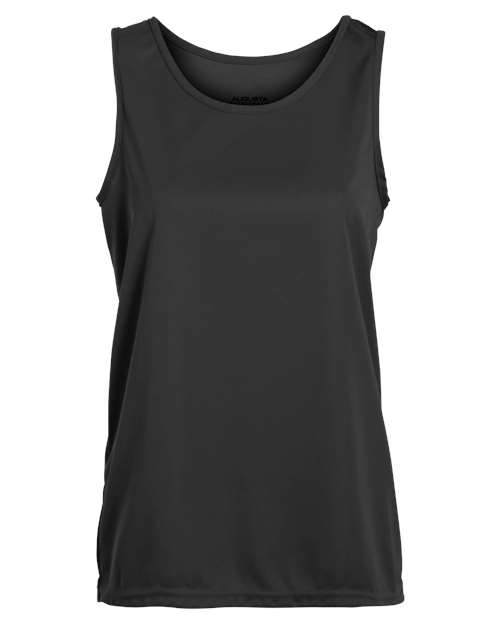 Augusta Sportswear 1705 Women's Training Tank Top Black front view for custom printing