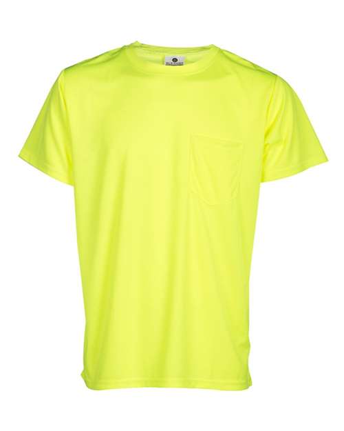 Kishigo 9124-9125 Unisex T-Shirt Lime front view for custom printing