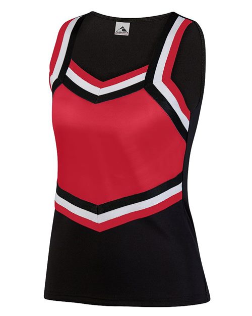 Augusta Sportswear 9140 Women's Pike Shell Black/ Red/ White front view for custom printing