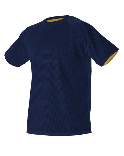 Badger 56REVY Youth eXtreme Mesh Reversible Jersey Black/ White front view for custom printing