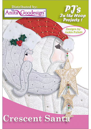 Santa Crescent Embroidery Design Santa Crescent Embroidery Design