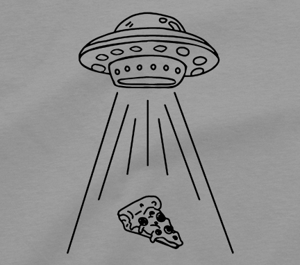 Aliens Love Pizza Lover T Shirt Spaceship Area 51 Roswell
