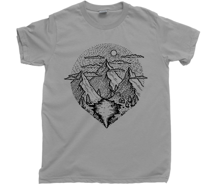 Sunrise Great Outdoors Woods Forest Hiking T Shirt