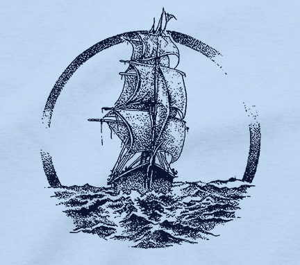 Pirate Ship T Shirt Caribbean Buccaneer Booty Aye Ahoy Matey