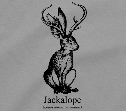 thumbnail image 2 of Jackalope T Shirt Jackrabbit Antelope Horns Cryptids Cryptozoology... 2 of 13