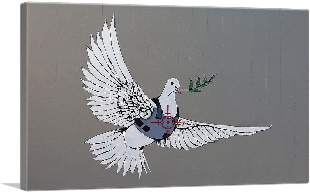 ARTCANVAS Ozone/'s Angel Canvas Art Print by Banksy