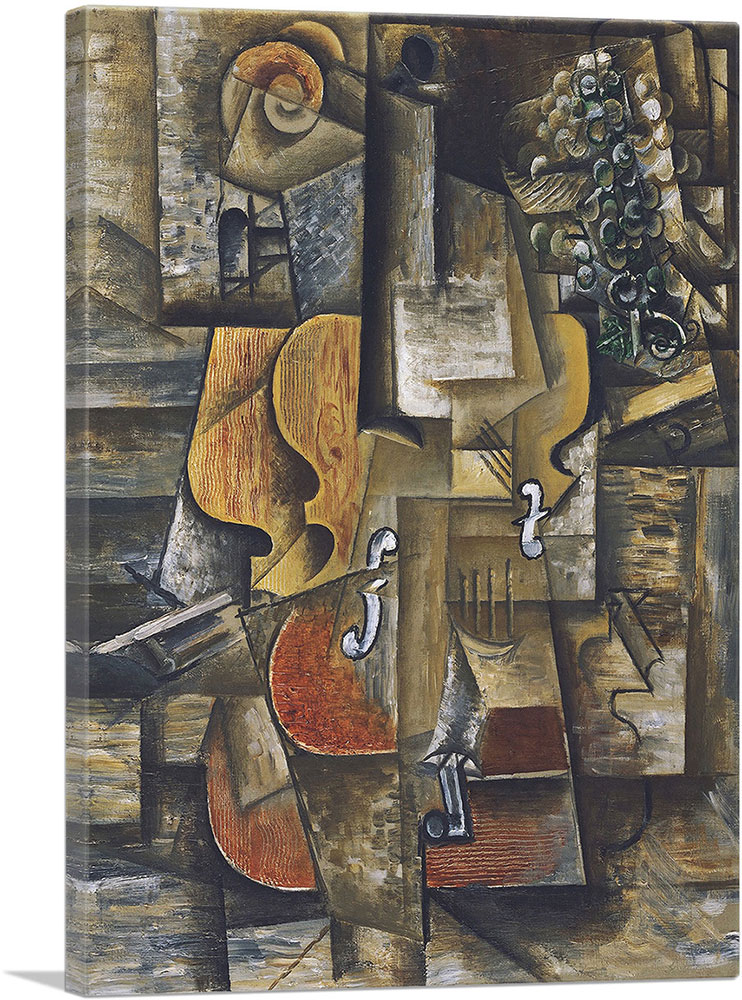 ARTCANVAS Violin and Grapes 1912 Canvas Art Print by Pablo Picasso