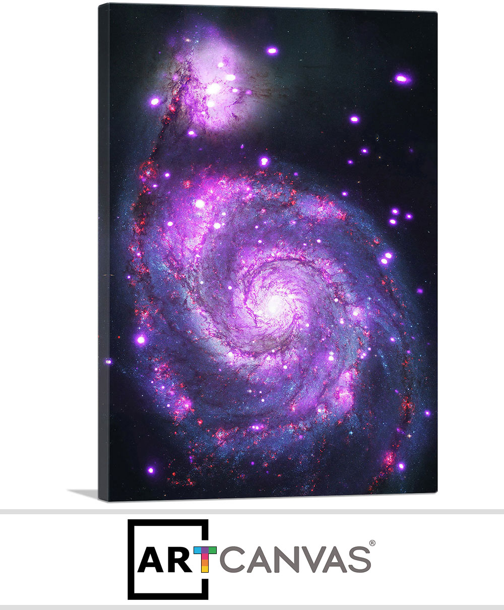 Spiral Whirlpool Galaxy Hubble Telescope NASA Photograph Canvas Art ...