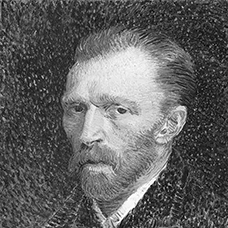 van gogh black and white