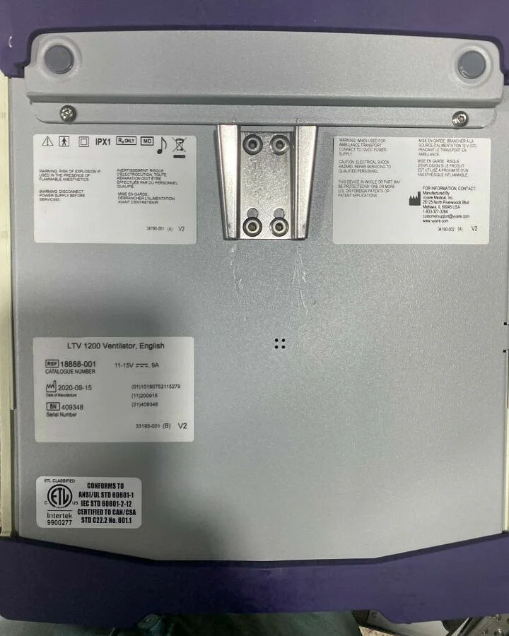 Pre-owned / Used 2007 VYAIRE MEDICAL LTV 1200 CONTINUOUS VENTILATORS for Sale - photo 3