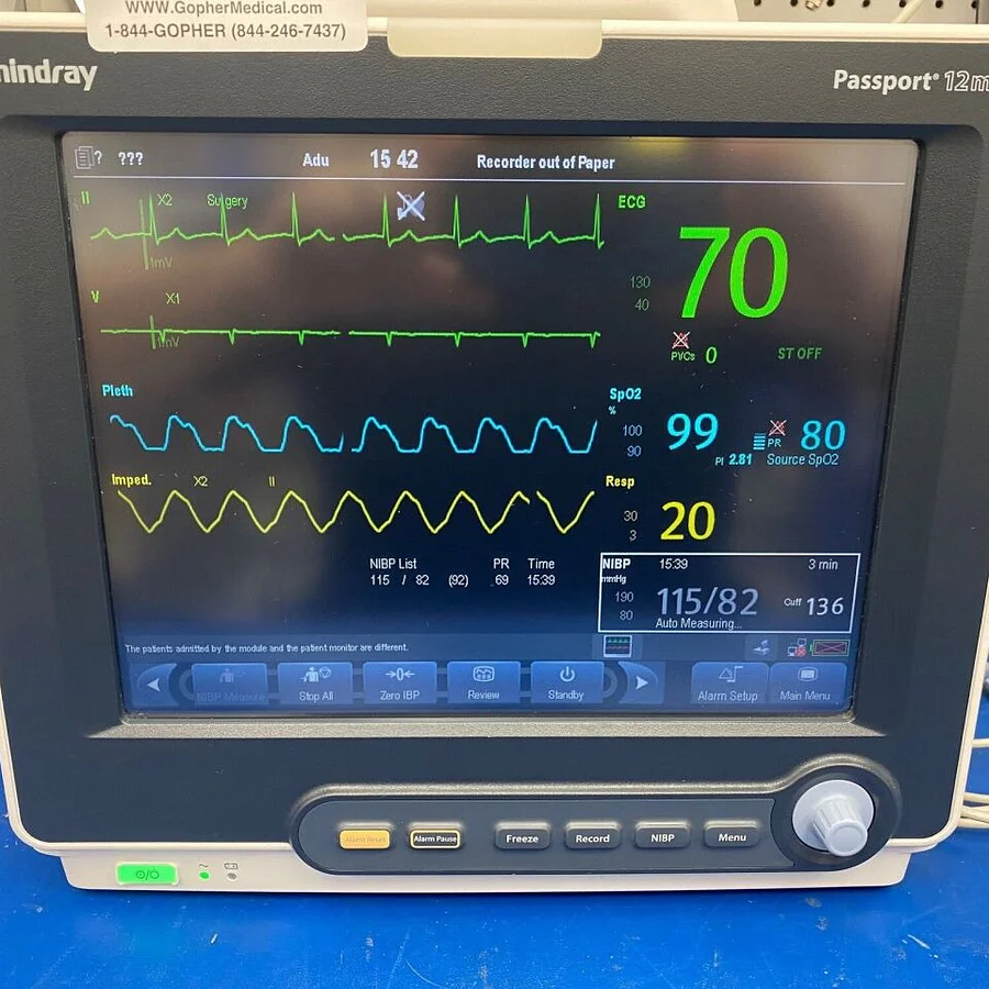 Pre-owned / Used 2015 MINDRAY Passport 12M BEDSIDE MONITORS for Sale - photo 5