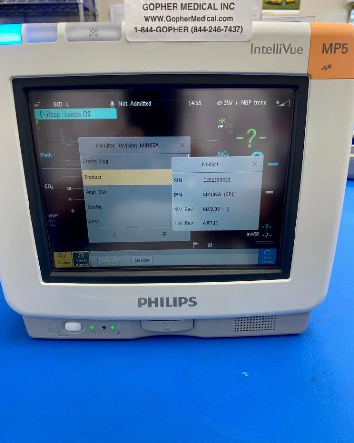 Pre-owned / Used 2010 PHILIPS ELECTRONIC MP5 PATIENT MONITORING SYSTEMS for Sale - photo 7