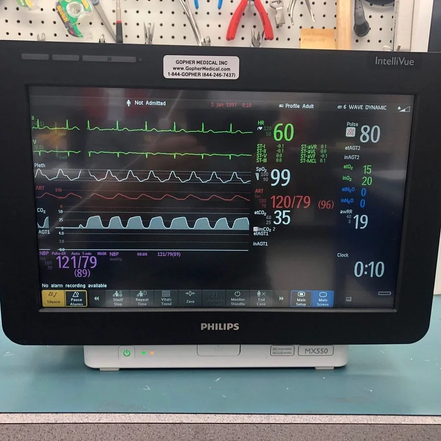 Pre-owned / Used 2010 PHILIPS HEALTHCARE MX550 PATIENT MONITORING SYSTEMS for Rent/Lease - photo 2