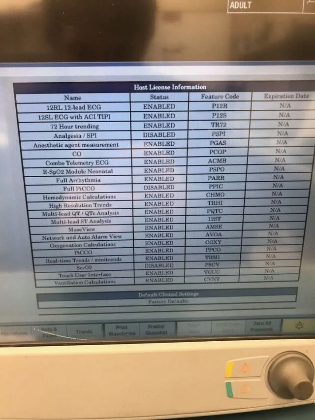 Pre-owned / Used 2010 GE HEALTHCARE B650 MULTIPARAMETER PHYSIOLOGIC MONITORS for Rent/Lease - photo 2