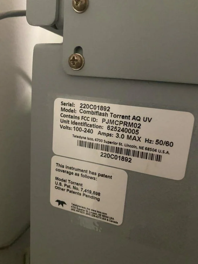 Pre-owned / Used 2016 TELEDYNE Combiflash Torrent AQ UV CHROMATOGRAPHY SYSTEMS for Sale - photo 3
