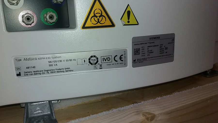 Pre-owned / Used 2018 SIEMENS Attelica NEPH 630 system ANALYZERS/ LABORATORY/ IMMUNOASSAY/ NEPHELOMETRIC for Sale - photo 9
