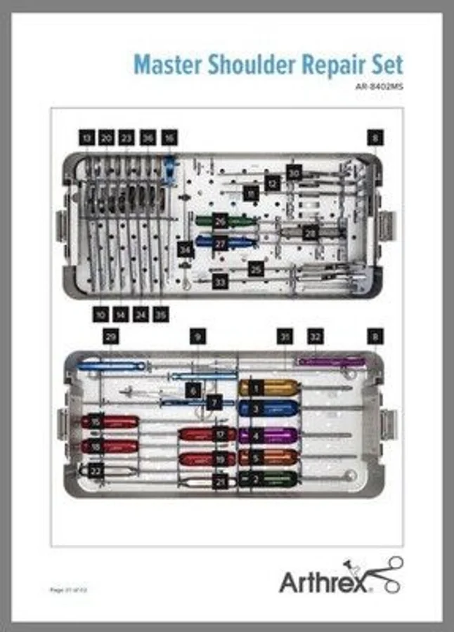 Pre-owned / Used 2017 ARTHREX INC. AR-8402MS LIGAMENT RECONSTRUCTION INSTRUMENT SET/ REUSABLE for Sale - photo 6