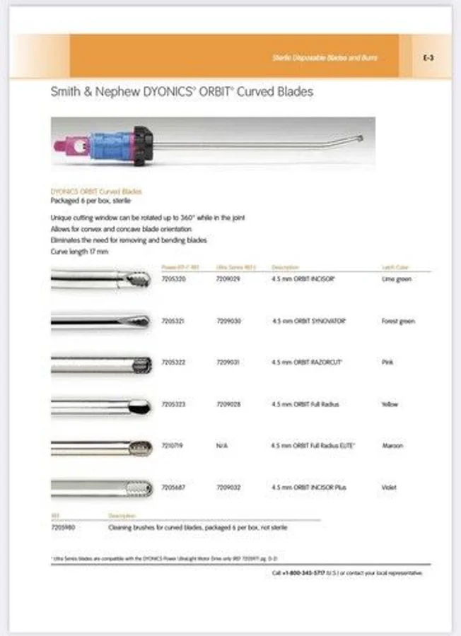 Pre-owned / Used 2000 SMITH & NEPHEW Various DYONICS ARTHROSCOPIC SHAVER SYSTEM BLADE/ SINGLE-USE for Sale - photo 5