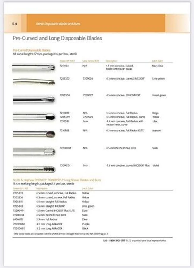 Pre-owned / Used 2000 SMITH & NEPHEW Various DYONICS ARTHROSCOPIC SHAVER SYSTEM BLADE/ SINGLE-USE for Sale - photo 6