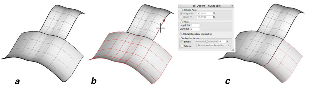 NURBS Split Example