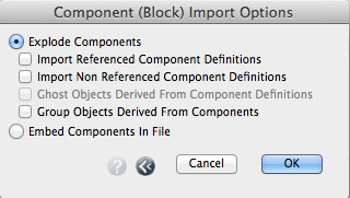 Component Import Options