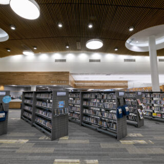Wells County Public Library bookshelves