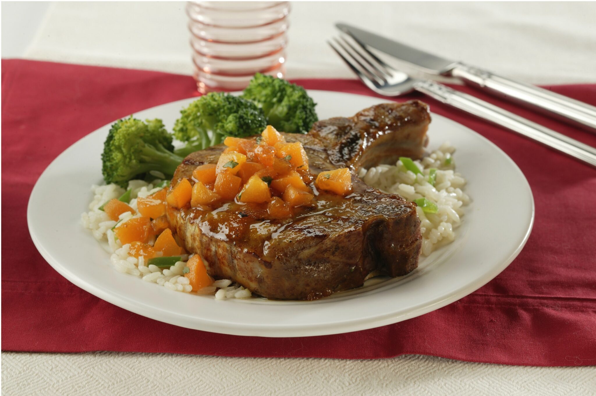 Apricot glazed pork loin