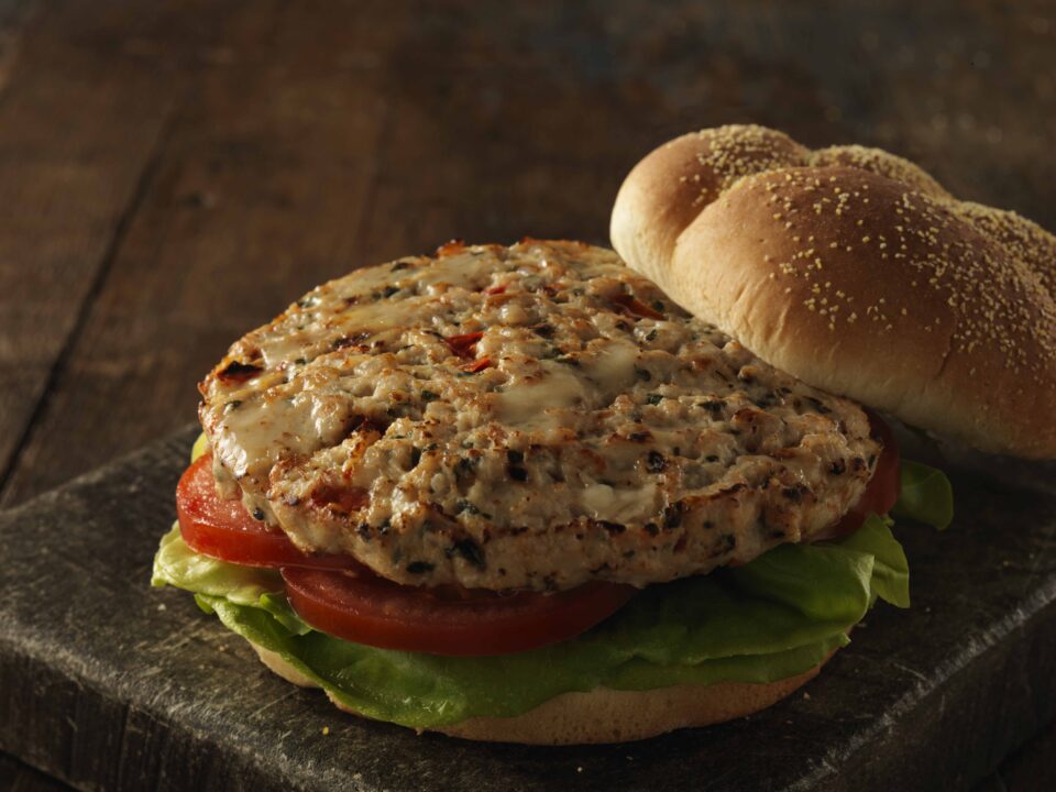 Asiago cheese burger