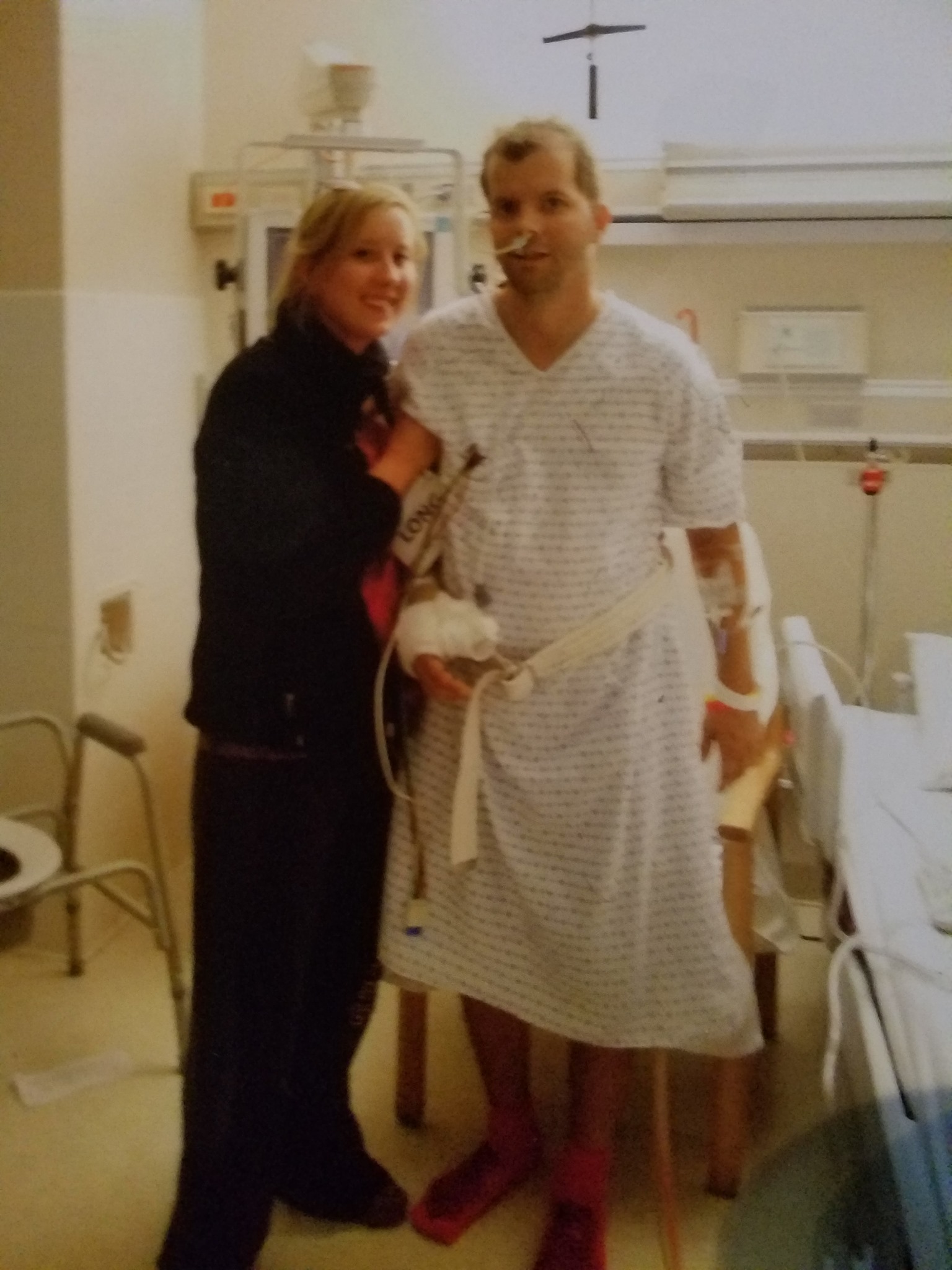 Nick Beheng in hospital after fireworks injury