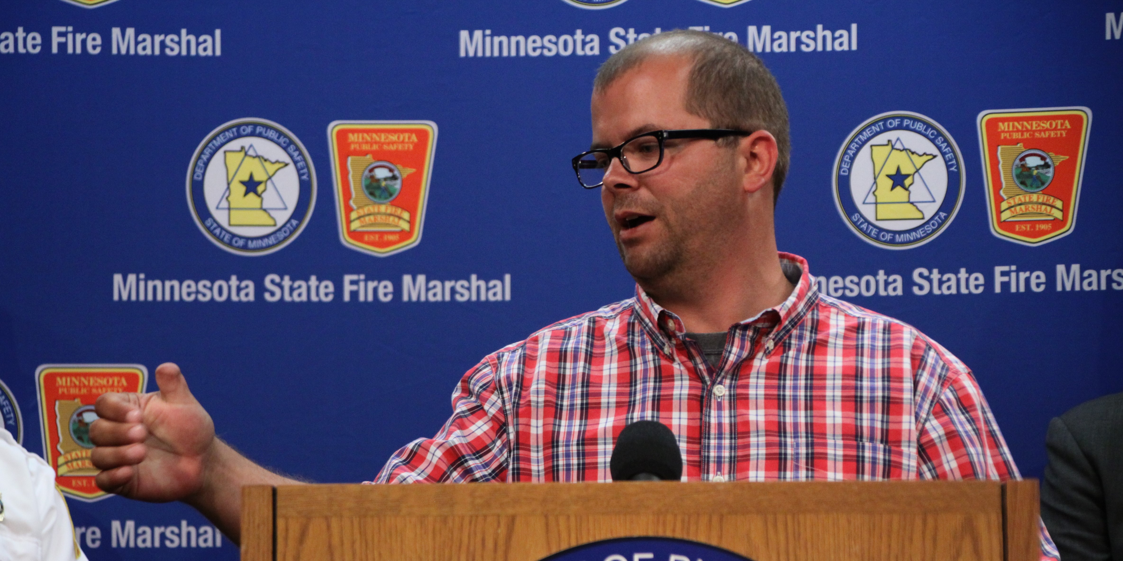 Nick Beheng speaks at news conference