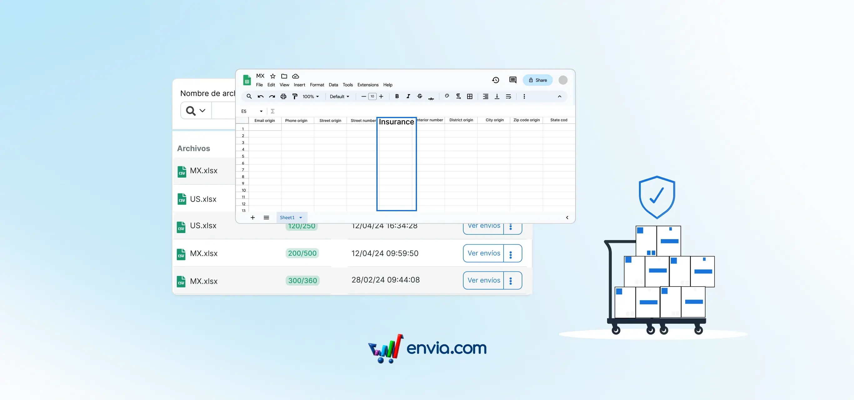 Envía Seguro s'applique maintenant automatiquement dans vos téléchargements Excel en masse