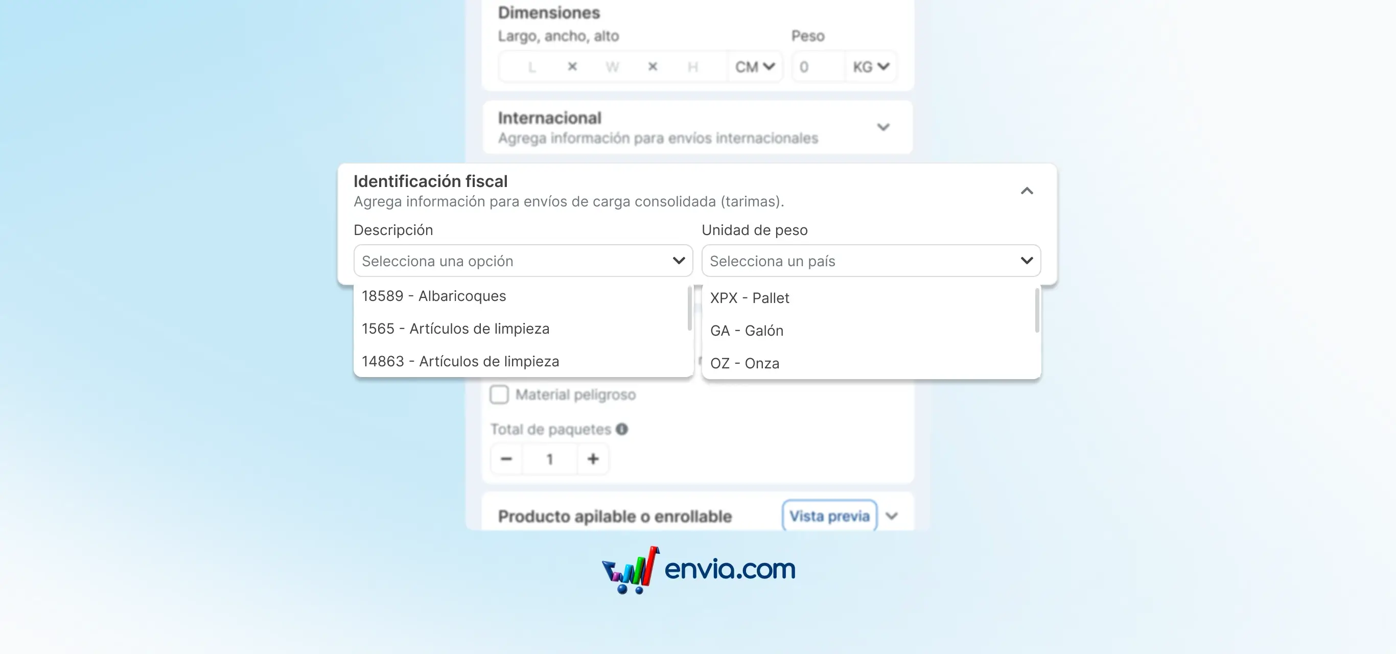 Classifiez vos produits selon le SAT pour les envois de fret consolidé depuis votre catalogue