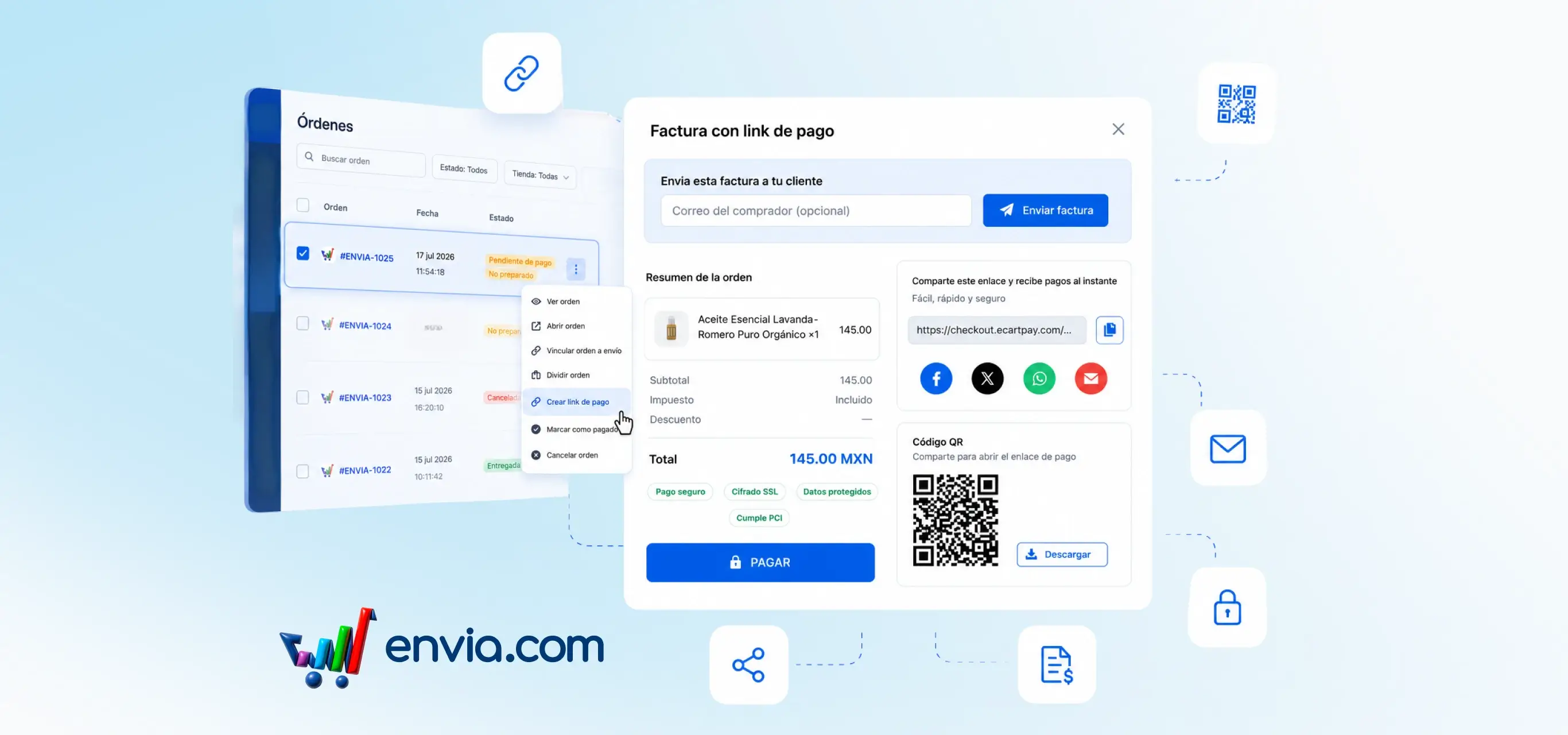 Charge pending Ecommerce orders with a payment link